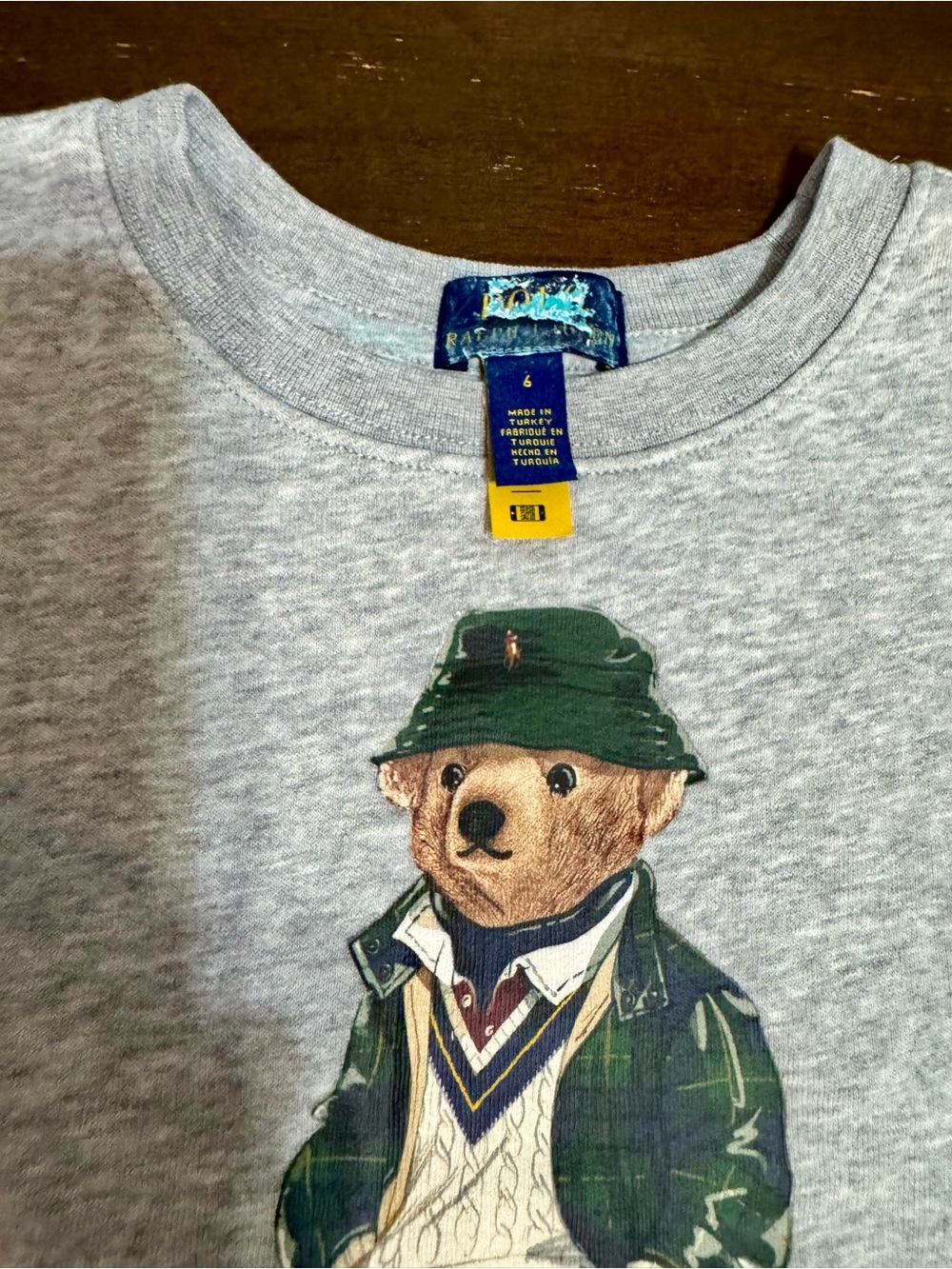 Polo by Ralph Lauren Gray Sweatshirt with Bear Graphic